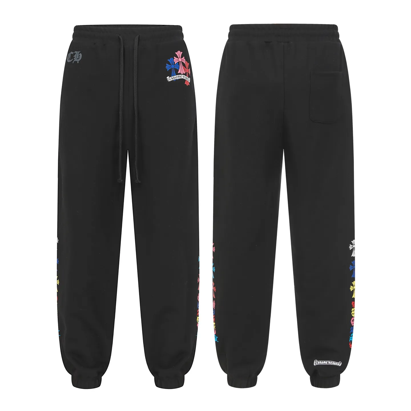 P270 #W5005 cross-border model, quality-conscious people please do not place an order -Chrome Hearts/Chrome Hearts colorful Sanskrit letter printed trousers, casual trousers and sweatpants -High weight, high density and high quality. The wool is soft, delicate and skin-friendly. It feels soft and silky. It has excellent warmth and skin-friendly properties.